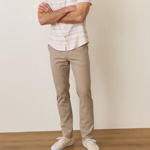 Marine Layer Saturday Breeze Chino Slim Straight Pant pants Vintage Khaki Large